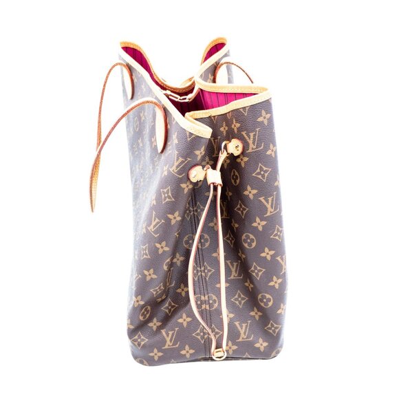 Louis Vuitton Neverfull GM Fuchsia Monogram Tote with Matching Pouch - Picture 3 of 10